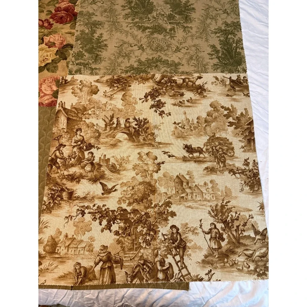 Lot of 7 shades of brown print designs‎ fabrics 25
